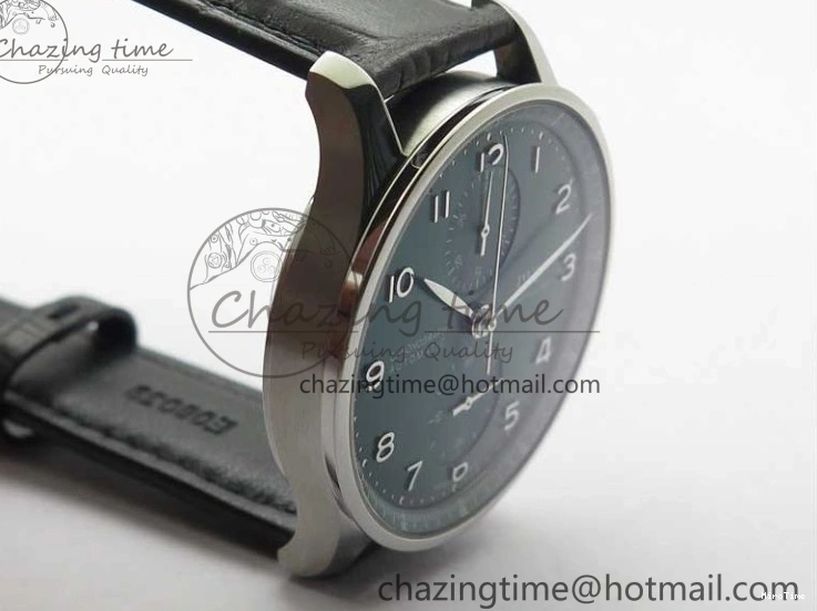 MIROTIME 0520 Elegant Portuguese IW371615 ZF 1:1 Best Edition SS Green Dial on Black Leather Strap A96355 V 7081
